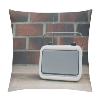 Personality  A Vintage Radio Conceptual Image With Copy Space Pillow Covers