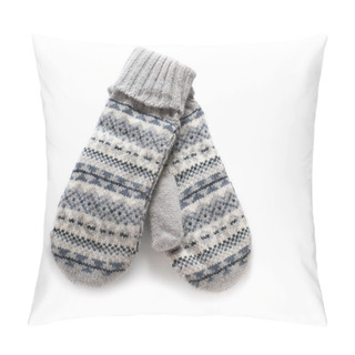 Personality Pair Of  Knitted Mittens Pillow Covers