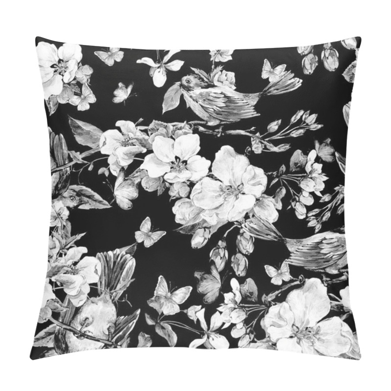 Personality  Spring seamless background with blooming branches pillow covers