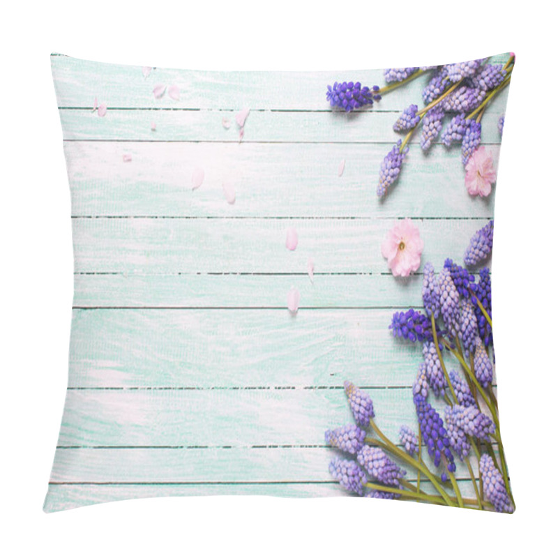 Personality  Frame  with spring flowers. pillow covers