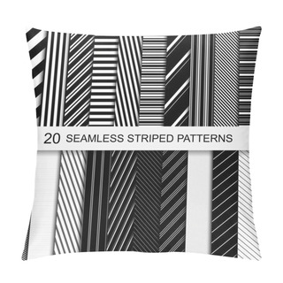 Personality  20 Seamless Striped Patterns. Pillow Covers