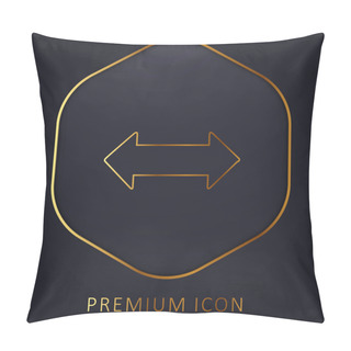Personality  Bidirectional Arrow Golden Line Premium Logo Or Icon Pillow Covers