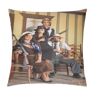 Personality  Four Tough Gangsters Pillow Covers