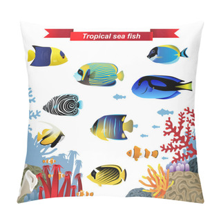 Personality  Coral Reef Fishes Pillow Covers