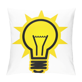 Personality  Shining Light Bulb Icon Pillow Covers