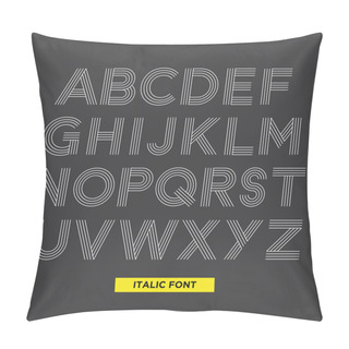 Personality  Typography Type Font Stripes Vector Illustration Retro Vintage Pillow Covers