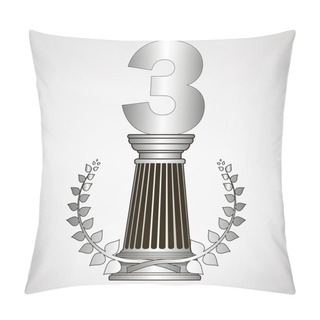 Personality  Greece Column, Laurel Wreath And Number. Eps10 Vector Illustration Pillow Covers
