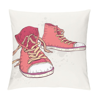Personality  Sport Shoes. Sneakers. Pillow Covers