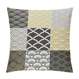 Personality  Seamless Ocean Wave Pattern Pillow Covers
