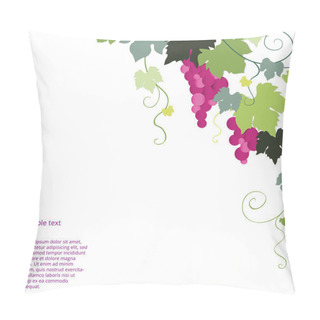 Personality  Purple Vine Grapes With Green Leaves Pillow Covers