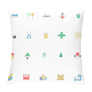 Personality  Agriculture Colored Vector Icons 3 Pillow Covers