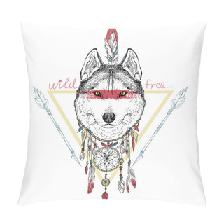 Personality  Native American Wolf Pillow Covers