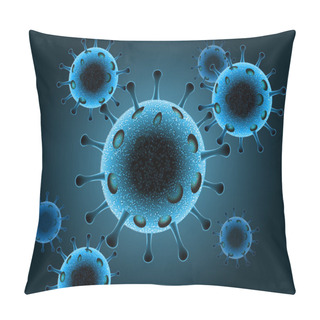 Personality  Virus Illustration Pillow Covers