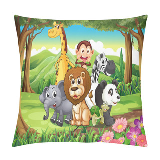 Personality  A Forest With Animals Pillow Covers
