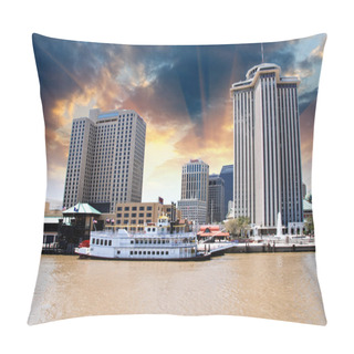 Personality  Sunset Above New Orleans With Mississippi River Pillow Covers
