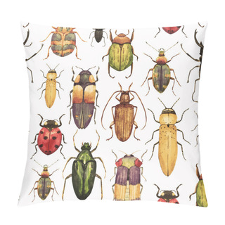 Personality  Watercolor Bug Beetle Pattern Pillow Covers