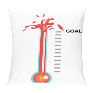 Personality  Goal Thermometer Pillow Covers