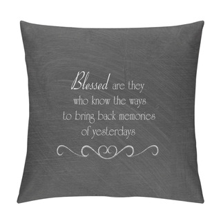 Personality  Inspirational Message On Black Chalkboard Pillow Covers