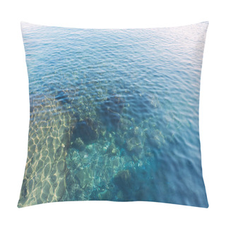 Personality  Clear Transparent Sea Water On Sunny Day, Barcelona, Spain Pillow Covers