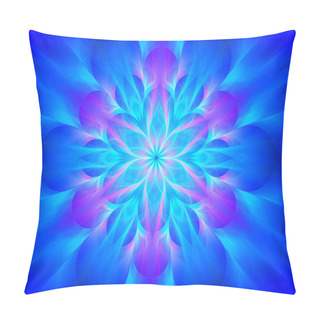 Personality  Blue Glowing Yantra Pillow Covers
