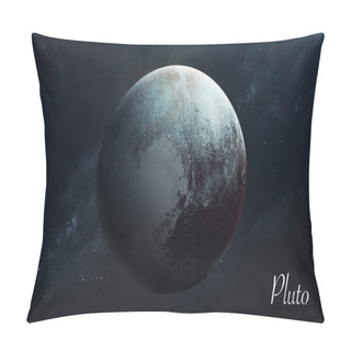 Personality  Pluto. Awesome Quality Planets Of Solar System. Perfect Science Image In 5K. Elements Of This Image Furnished By NASA Pillow Covers
