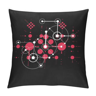 Personality  Red Abstract Background In Bauhaus Style Pillow Covers