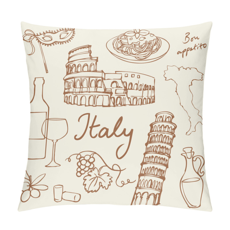 Personality  Italy icons pillow covers