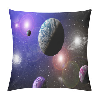 Personality  Planets In Space Pillow Covers