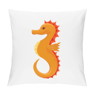 Personality  Seahorse On White Background Pillow Covers