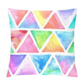 Personality  Seamless Abstract Watercolor Retro Triangular Background Pillow Covers