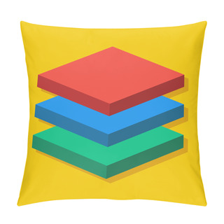 Personality  Vector Layers Icon Pillow Covers