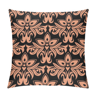 Personality  Dark Damask Seamless Floral Pattern Pillow Covers