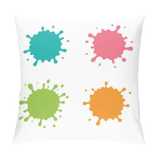 Personality  A Set Of Colored Blots Pillow Covers