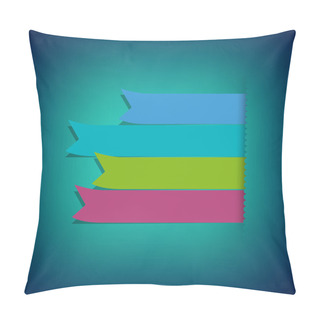 Personality  Banners With Ribbon,  Vector Illustration  Pillow Covers