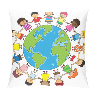Personality  Cute Children Holding Hand Pillow Covers