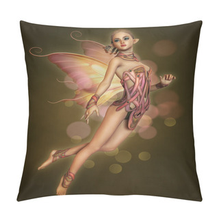 Personality  Floating Pink Fairy, 3d CG Pillow Covers
