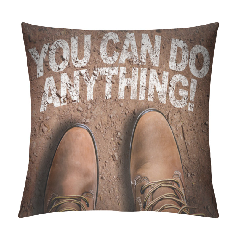 Personality  Boots on the trail with the text pillow covers