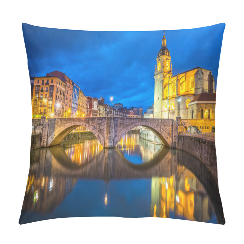 Personality  Views Of Bilbao Old Town With San Anton Church At Background Pillow Covers