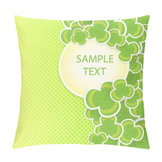 Personality  Clover Vector Background On The Occasion Of St Patricks Day Pillow Covers