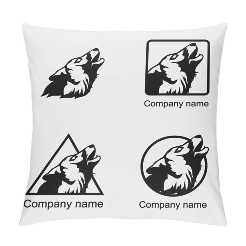 Personality  Set of wolf logos pillow covers