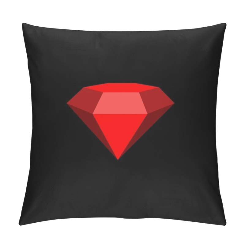 Personality  Red Gemstone Logo Template pillow covers