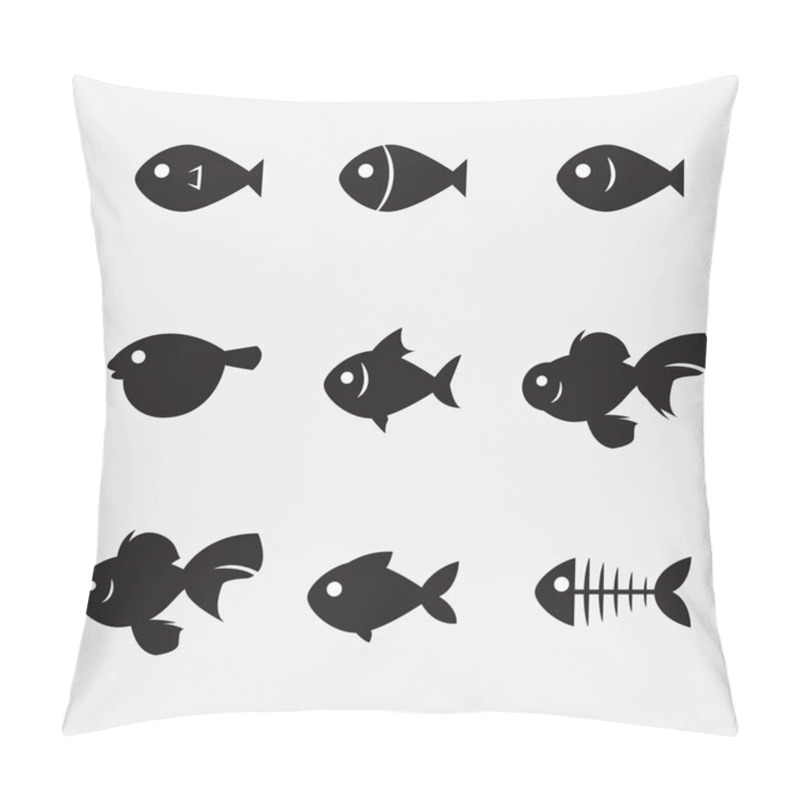 Personality  Fish Icon Pillow Covers