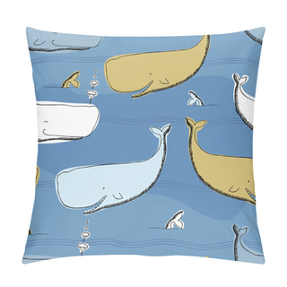 Personality  Sperm Whale Background Pillow Covers