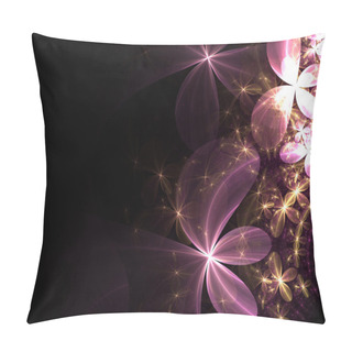 Personality  Shiny Fractal Flowers Pillow Covers