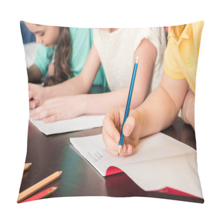 Personality  Schoolchildren Studying Together Pillow Covers