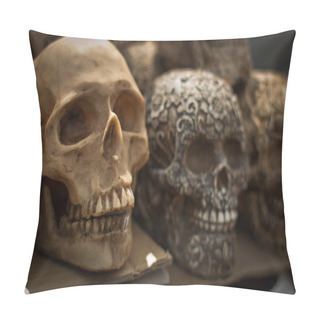 Personality  Decorated Skulls At Market  Pillow Covers