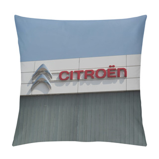 Personality  Nitra, Slovakia, March 28, 2018: Office Off Official Car Dealer Citroen. Citroen Is A Major French Automobile Manufacturer, Part Of The PSA Peugeot Citroen Group Pillow Covers