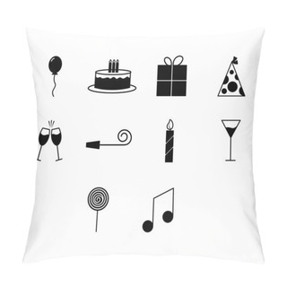 Personality  Vector Icon Set For Birthday And Parties Pillow Covers