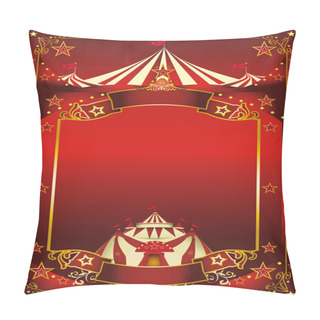Personality  Red Magic Circus Poster Pillow Covers