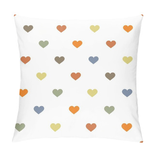 Personality Seamless Pattern With Hearts, Abstract Vector Background Pillow Covers